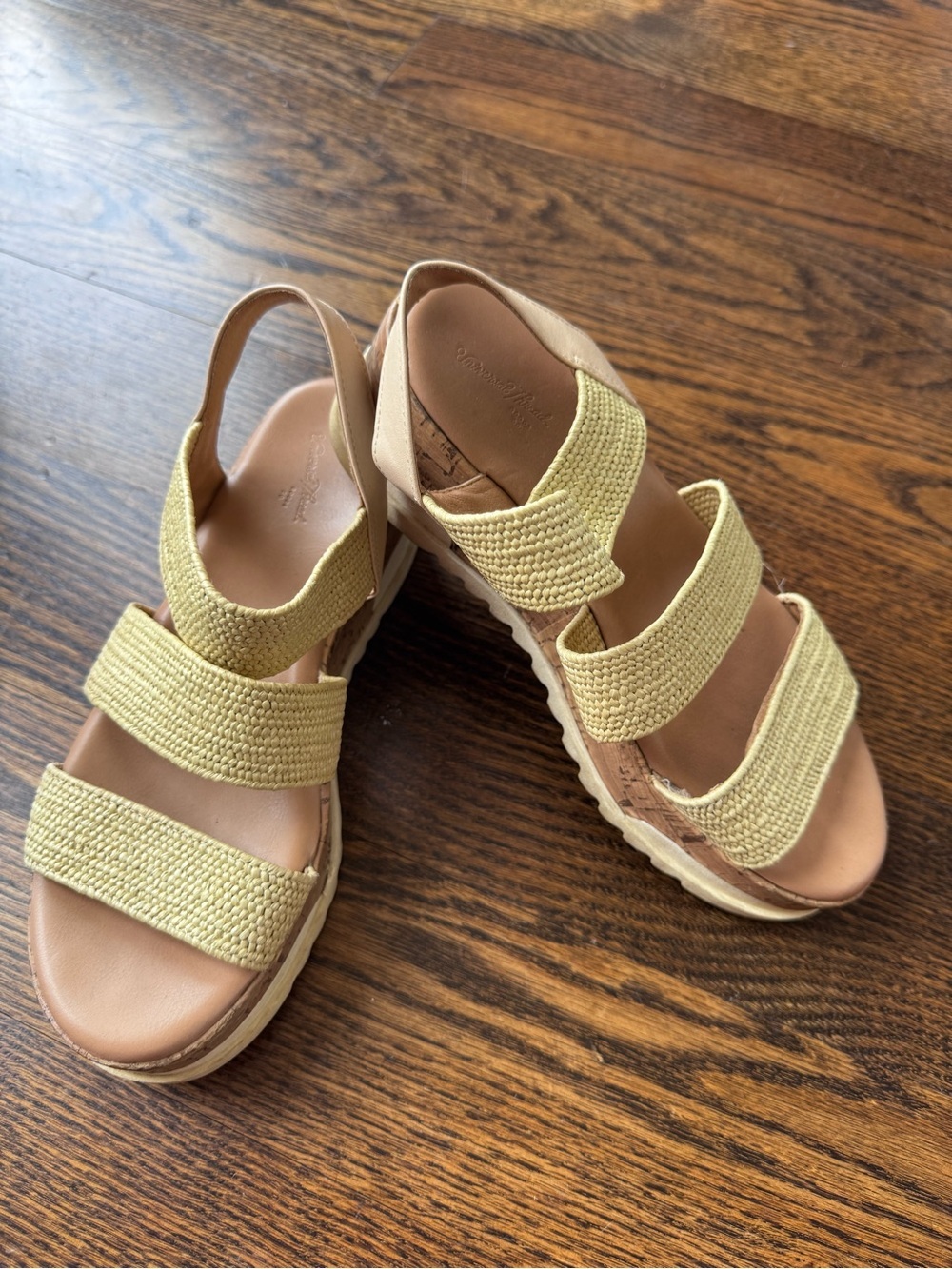 Target Women's Woven Strap Platform Sandals - Light Tan